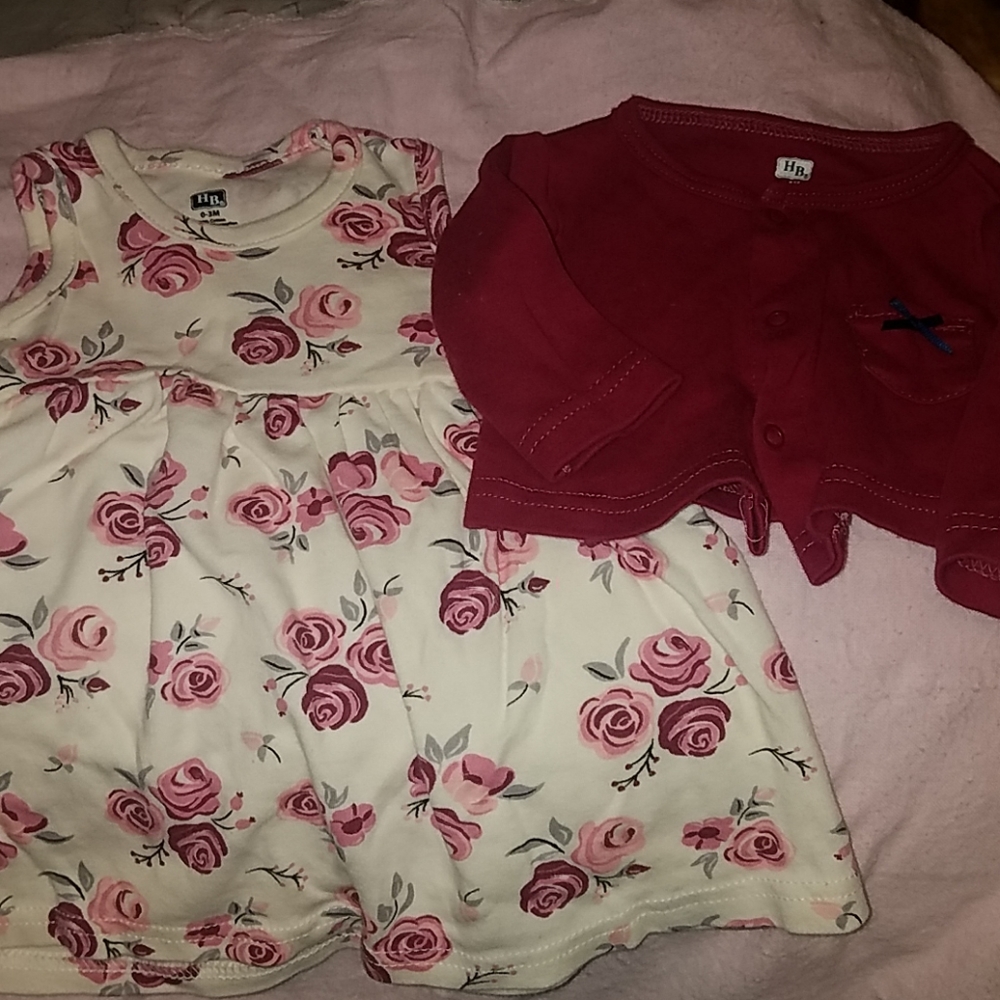 Baby girl dress with sweater